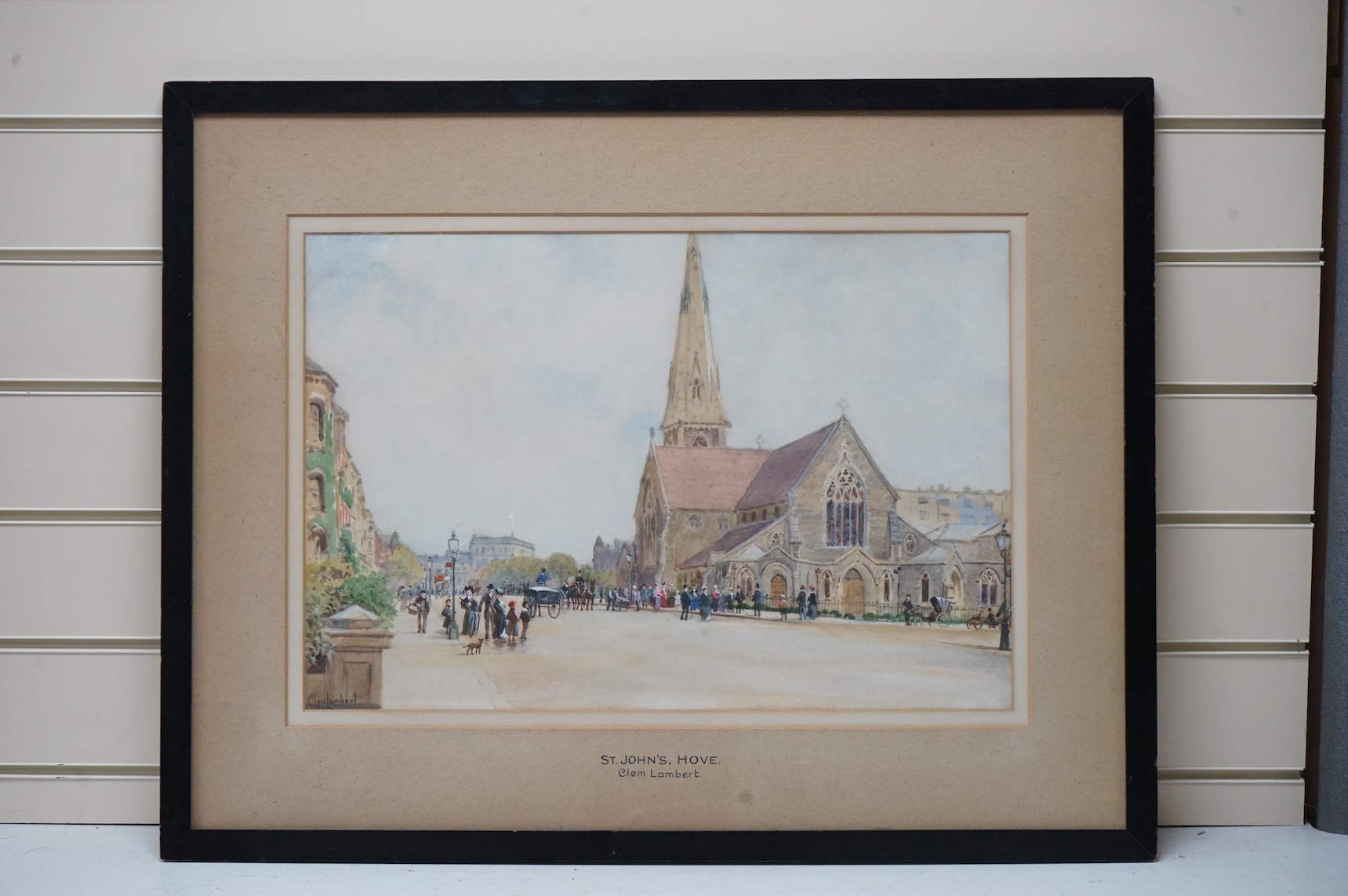 Clement Lambert (1855-1925), watercolour, ‘St. John's, Hove’, signed, 35 x 52cm